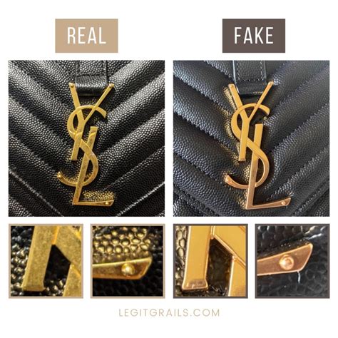 fake saint laurent vs real|YSL Bag: How To Spot Fake VS Real (With Pictures) .